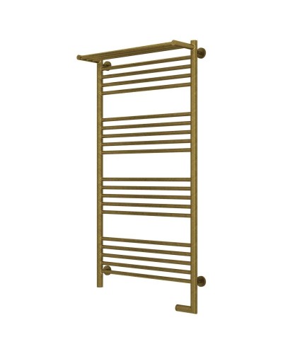 Полотенцесушитель электрический 1200х600 состаренная бронза МЭМ правый Сунержа Богема с полкой 2.0 05-5207-1260