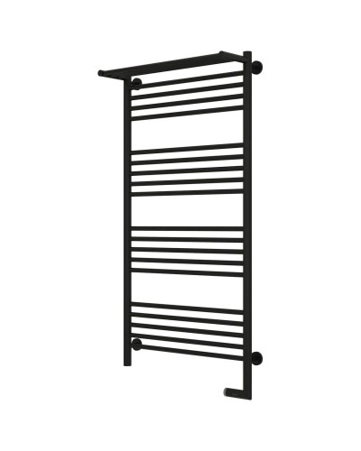 Полотенцесушитель электрический 1200х600 черный матовый МЭМ правый Сунержа Богема с полкой 2.0 31-5207-1260