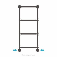 Полотенцесушитель водяной 960х400 шампань матовая Сунержа Ренессанс 1386 022-0281-9640