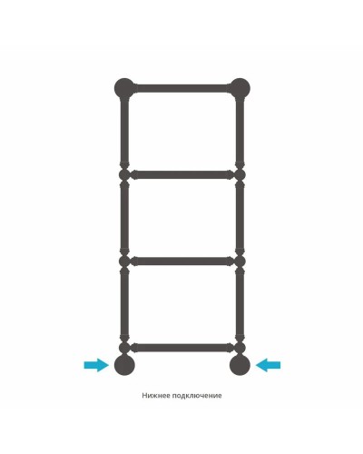 Полотенцесушитель водяной 960х400 шампань матовая Сунержа Ренессанс 1386 022-0281-9640