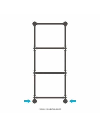Полотенцесушитель водяной 1260х500 состаренная латунь Сунержа Ренессанс 1386 051-0281-1250