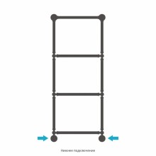 Полотенцесушитель водяной 1260х500 сатин Сунержа Ренессанс 1386 071-0281-1250