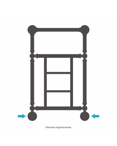 Полотенцесушитель водяной 660х400 золотой матовый Сунержа Ренессанс 1452 032-0282-6640