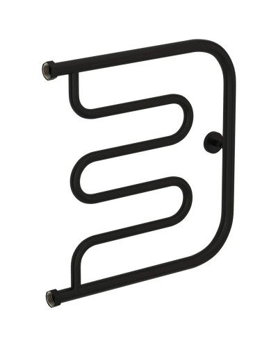 Полотенцесушитель водяной 500х500 черный матовый Сунержа Лира+ 31-4011-5050