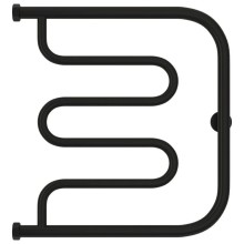 Полотенцесушитель водяной 500х500 черный матовый Сунержа Лира+ 31-4011-5050