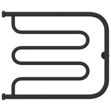 Полотенцесушитель водяной 500х650 темный титан муар Сунержа Лира+ 15-4011-5065