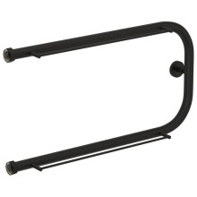 Полотенцесушитель водяной 320х650 черный матовый Сунержа П-образный +2 полки 31-4004-3265