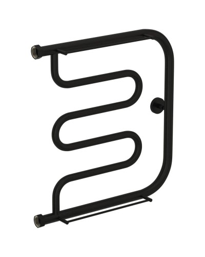 Полотенцесушитель водяной 500х500 черный матовый Сунержа Лира +2 полки 31-4012-5050