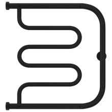 Полотенцесушитель водяной 500х500 черный матовый Сунержа Лира +2 полки 31-4012-5050