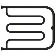 Полотенцесушитель водяной 500х650 черный матовый Сунержа Лира +2 полки 31-4012-5065