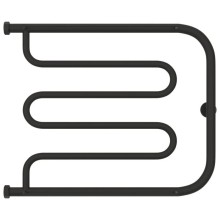 Полотенцесушитель водяной 500х650 темный титан муар Сунержа Лира +2 полки 15-4012-5065