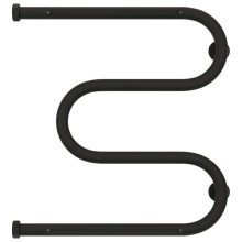 Полотенцесушитель водяной 500х500 темный титан муар Сунержа М-образный +2 полки 15-4008-5050