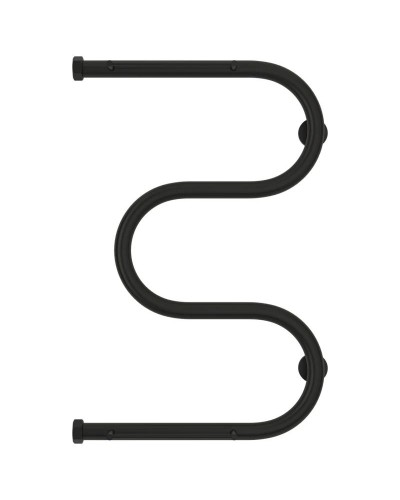 Полотенцесушитель водяной 600х400 черный матовый Сунержа М-образный +2 полки 31-4008-6040