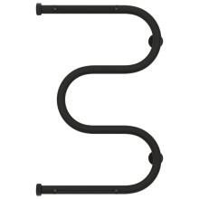 Полотенцесушитель водяной 600х400 темный титан муар Сунержа М-образный +2 полки 15-4008-6040