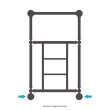 Полотенцесушитель водяной 860х500 золотой матовый Сунержа Ренессанс 1452 032-0282-8650