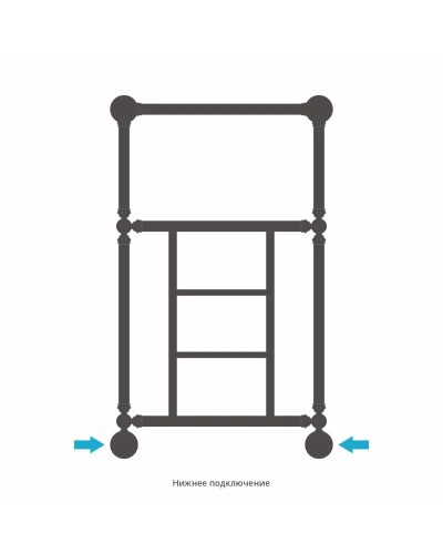 Полотенцесушитель водяной 860х500 сатин Сунержа Ренессанс 1452 071-0282-8650