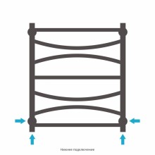 Полотенцесушитель водяной 600х500 шампань Сунержа Ажур 020-0255-6050