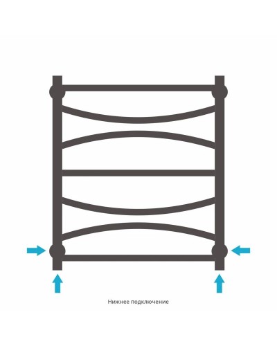 Полотенцесушитель водяной 600х500 шампань матовая Сунержа Ажур 022-0255-6050