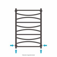 Полотенцесушитель водяной 800х500 черный матовый Сунержа Ажур 31-0255-8050