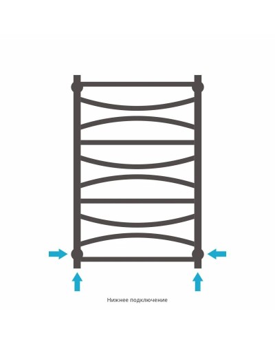 Полотенцесушитель водяной 800х500 черный матовый Сунержа Ажур 31-0255-8050