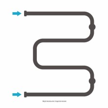 Полотенцесушитель водяной 600х500 черный матовый Сунержа Ш-образный 31-0014-6050