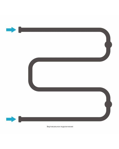Полотенцесушитель водяной 600х600 белый глянец Сунержа Ш-образный 12-0014-6060