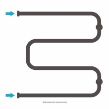 Полотенцесушитель водяной 600х600 черный матовый Сунержа Ш-образный 31-0014-6060