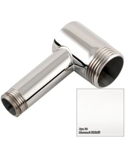 Уголок переходной 1" нар.р. - 1/2" нар.р. белый матовый Сунержа 30-1506-0112