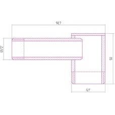 Уголок переходной 1" нар.р. - 1/2" нар.р. черный матовый Сунержа 31-1506-0112