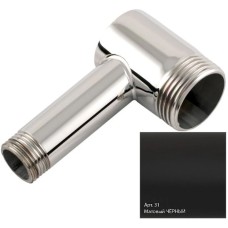 Уголок переходной 1" нар.р. - 1/2" нар.р. черный матовый Сунержа 31-1506-0112