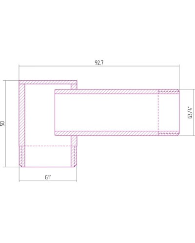 Уголок переходной 1" нар.р. - 3/4" нар.р. белый матовый Сунержа 30-1506-0134
