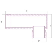 Уголок переходной 1" нар.р. - 1" нар.р. белый матовый Сунержа 30-1506-1010