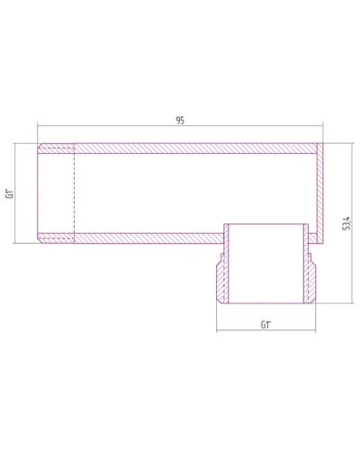 Уголок переходной 1" нар.р. - 1" нар.р. белый матовый Сунержа 30-1506-1010