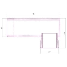 Уголок переходной 1" нар.р. - 1" нар.р. черный матовый Сунержа 31-1506-1010