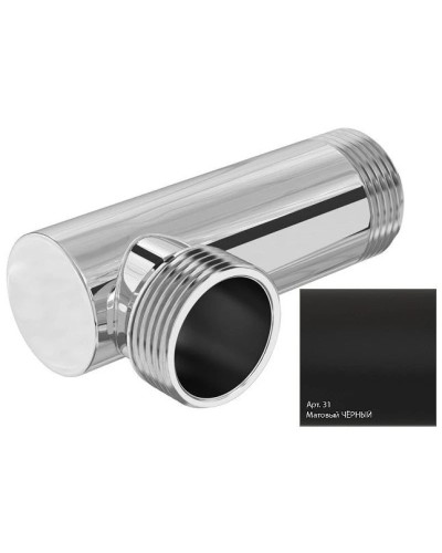 Уголок переходной 1" нар.р. - 1" нар.р. черный матовый Сунержа 31-1506-1010