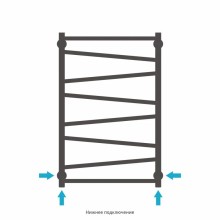 Полотенцесушитель водяной 800х500 черный матовый Сунержа Сирокко 31-0253-8050