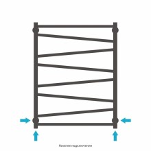Полотенцесушитель водяной 800х600 золотой Сунержа Сирокко 03-0253-8060
