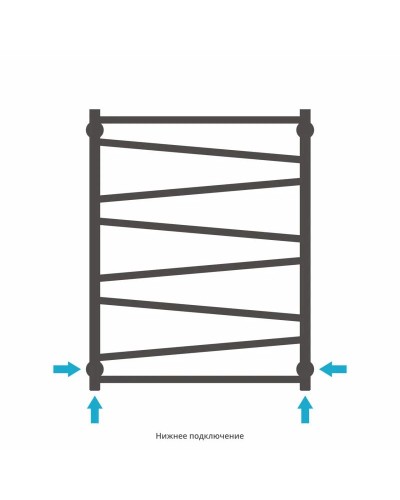 Полотенцесушитель водяной 800х600 темный титан муар Сунержа Сирокко 15-0253-8060