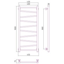 Полотенцесушитель водяной 1000х400 шампань Сунержа Сирокко 020-0253-1040