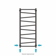 Полотенцесушитель водяной 1000х400 шампань матовая Сунержа Сирокко 022-0253-1040