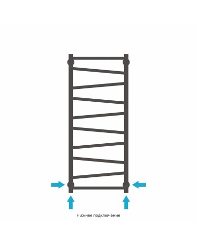 Полотенцесушитель водяной 1000х400 состаренная латунь Сунержа Сирокко 051-0253-1040