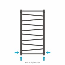 Полотенцесушитель водяной 1000х500 состаренная латунь Сунержа Сирокко 051-0253-1050