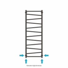 Полотенцесушитель водяной 1200х400 сатин Сунержа Сирокко 071-0253-1240