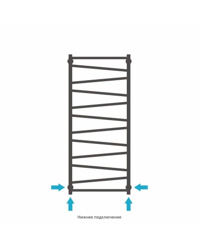 Полотенцесушитель водяной 1200х500 состаренная латунь Сунержа Сирокко 051-0253-1250