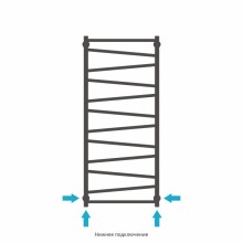 Полотенцесушитель водяной 1200х500 темный титан муар Сунержа Сирокко 15-0253-1250