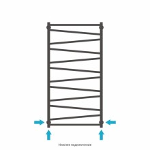 Полотенцесушитель водяной 1200х600 белый глянец Сунержа Сирокко 12-0253-1260