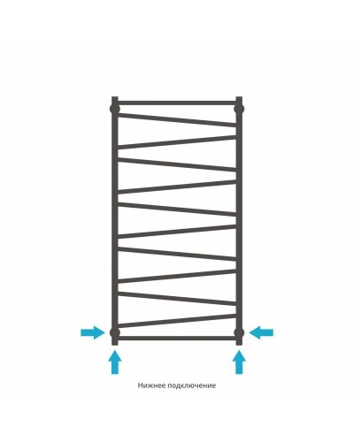 Полотенцесушитель водяной 1200х600 белый глянец Сунержа Сирокко 12-0253-1260