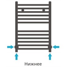 Полотенцесушитель водяной 600х400 черный матовый Сунержа Модус 31-0250-6040