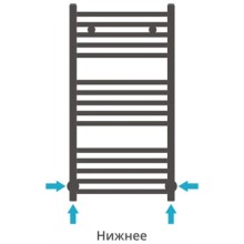 Полотенцесушитель водяной 800х400 золотой матовый Сунержа Модус 032-0250-8040