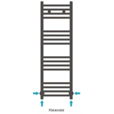 Полотенцесушитель водяной 1000х300 черный матовый Сунержа Модус 31-0250-1030